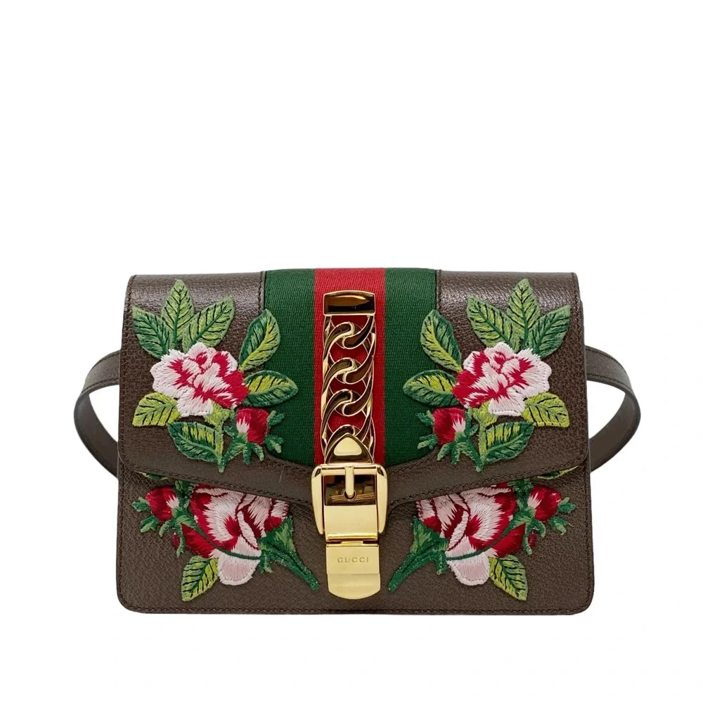 ❌SOLD❌Gucci Embroidered Sylvie Clutch Belt Bag - Picture 1 of 14